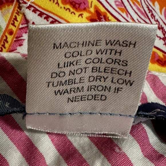 Bushwacker Boho Psychedelic Paisley Capri Pants Sz 10 Retro Y2K Festival Vibes - Picture 7 of 7